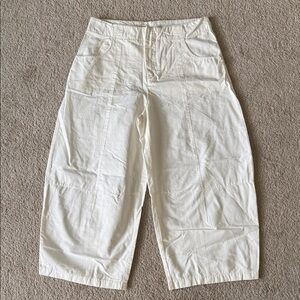 Anthropology Pilcro High-Rise Wide-Leg Cotton Pants